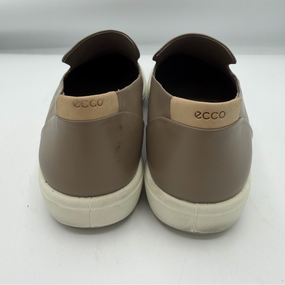 Ecco Women’s Taupe Leather Slip-On Loafers - Picture 4 of 7